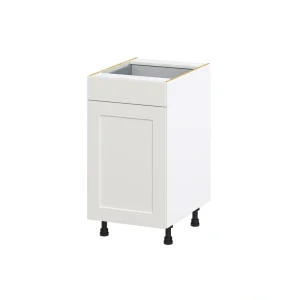 Hugo&Borg Belcourt 18-in W x 34.5-in H x 24-in D Gray Painted 1-Drawer Base Fully Assembled Cabinet (Recessed Panel Shaker Style)