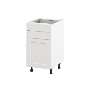 Hugo&Borg Belcourt 18-in W x 34.5-in H x 24-in D Gray Painted 2-Drawers Base Fully Assembled Cabinet (Recessed Panel Shaker Style)