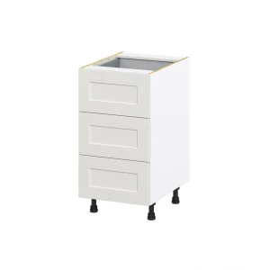 Hugo&Borg Belcourt 18-in W x 34.5-in H x 24-in D Gray Painted 4-Drawer Base Fully Assembled Cabinet (Recessed Panel Style) T726922154