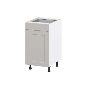 Hugo&Borg Belcourt 18-in W x 34.5-in H x 25-in D Gray Painted 1-Drawer Pull-out Cabinet Base Fully Assembled Cabinet (Recessed Panel Style)
