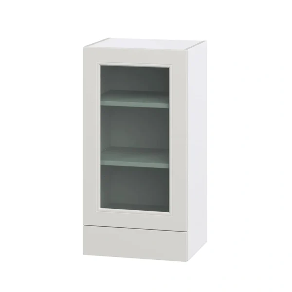 Hugo&Borg Belcourt 18-in W x 35-in H x 14-in D Gray Painted 1-Drawer Wall Fully Assembled Cabinet (Recessed Panel Shaker Style) T726922115