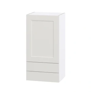 Hugo&Borg Belcourt 18-in W x 35-in H x 14-in D Gray Painted 2-Drawers Wall Fully Assembled Cabinet (Recessed Panel Shaker Style)