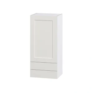 Hugo&Borg Belcourt 18-in W x 40-in H x 14-in D Gray Painted 2-Drawers Wall Fully Assembled Cabinet (Recessed Panel Shaker Style)