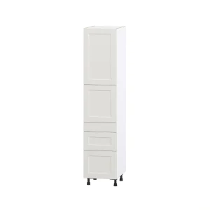 Hugo&Borg Belcourt 18-in W x 84.5-in H x 24-in D Gray Painted 5-Drawer Pantry Fully Assembled Cabinet (Recessed Panel Shaker Style)