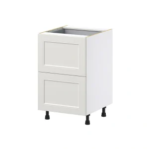 Hugo&Borg Belcourt 21-in W x 34.5-in H x 24-in D Gray Painted 3-Drawer Base Fully Assembled Cabinet (Recessed Panel Style) T726921976