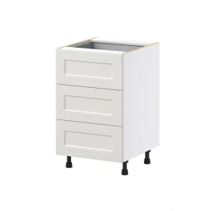 Hugo&Borg Belcourt 21-in W x 34.5-in H x 24-in D Gray Painted 4-Drawer Base Fully Assembled Cabinet (Recessed Panel Style) T726921974
