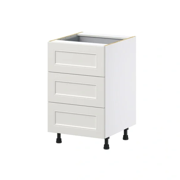Hugo&Borg Belcourt 21-in W x 34.5-in H x 24-in D Gray Painted 4-Drawer Base Fully Assembled Cabinet (Recessed Panel Style) T726921974