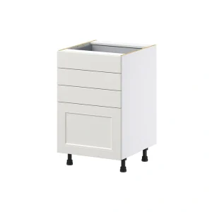 Hugo&Borg Belcourt 21-in W x 34.5-in H x 24-in D Gray Painted 4-Drawer Base Fully Assembled Cabinet (Recessed Panel Style) T726921977