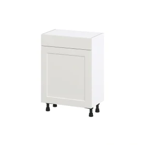 Hugo&Borg Belcourt 24-in W x 34.5-in H x 14-in D Gray Painted 1-Drawer Base Fully Assembled Cabinet (Recessed Panel Shaker Style)