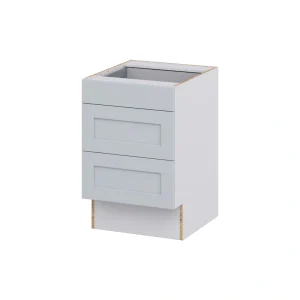 Hugo&Borg Charlesberg 21-in W x 32.5-in H x 24-in D Gray 3-Drawer Base Fully Assembled Cabinet (Recessed Panel Style)
