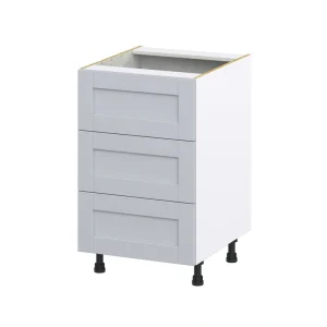Hugo&Borg Charlesberg 21-in W x 34.5-in H x 24-in D Gray 3-Drawer Base Fully Assembled Cabinet (Recessed Panel Style)