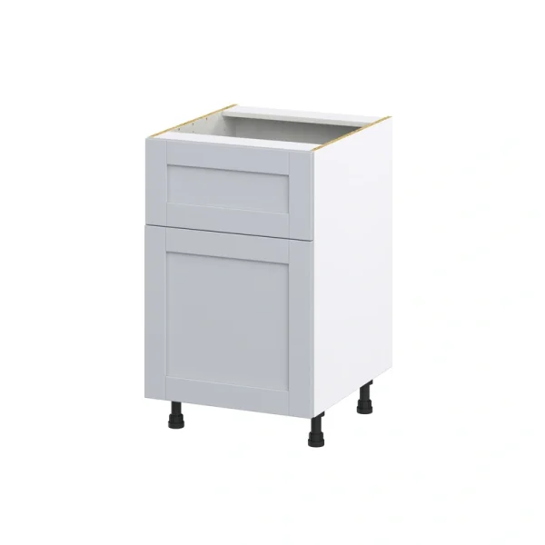 Hugo&Borg Charlesberg 21-in W x 34.5-in H x 25-in D Gray 1-Drawer Base Fully Assembled Cabinet (Recessed Panel Shaker Style)