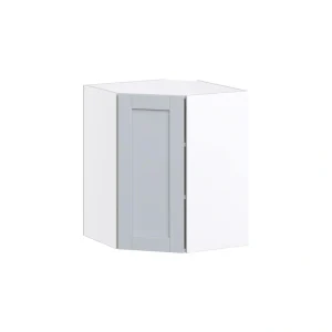 Hugo&Borg Charlesberg 24-in W x 30-in H x 14-in D Gray Diagonal Corner Wall Fully Assembled Cabinet (Flat Panel Shaker Style)