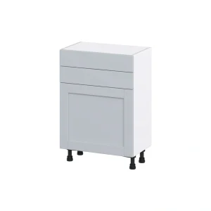 Hugo&Borg Charlesberg 24-in W x 34.5-in H x 14-in D Gray 2-Drawers Base Fully Assembled Cabinet (Flat Panel Shaker Style)