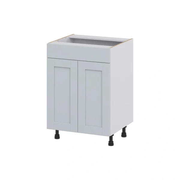 Hugo&Borg Charlesberg 24-in W x 34.5-in H x 21-in D Gray Sink Base Fully Assembled Cabinet (Recessed Panel Shaker Style)