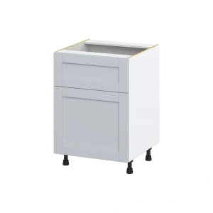 Hugo&Borg Charlesberg 24-in W x 34.5-in H x 24-in D Gray 1-Drawer Base Fully Assembled Cabinet (Flat Panel Shaker Style) T726921769