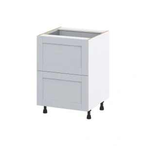 Hugo&Borg Charlesberg 24-in W x 34.5-in H x 24-in D Gray 2-Drawer Base Fully Assembled Cabinet