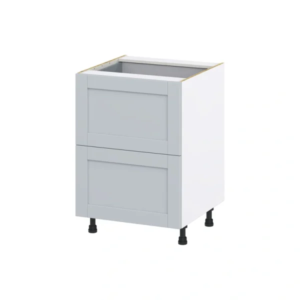 Hugo&Borg Charlesberg 24-in W x 34.5-in H x 24-in D Gray 2-Drawer Base Fully Assembled Cabinet