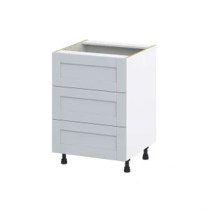 Hugo&Borg Charlesberg 24-in W x 34.5-in H x 24-in D Gray 3-Drawer Base Fully Assembled Cabinet