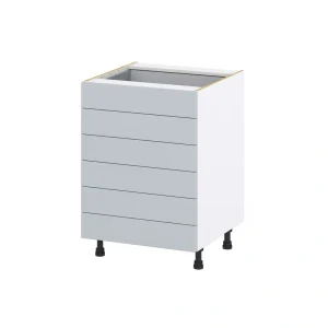 Hugo&Borg Charlesberg 24-in W x 34.5-in H x 24-in D Gray 6-Drawer Base Fully Assembled Cabinet