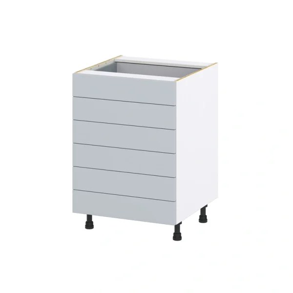 Hugo&Borg Charlesberg 24-in W x 34.5-in H x 24-in D Gray 6-Drawer Base Fully Assembled Cabinet