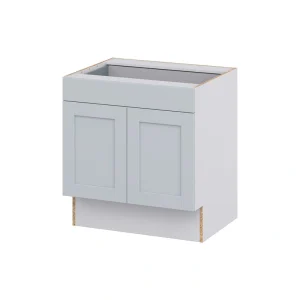 Hugo&Borg Charlesberg 30-in W x 32.5-in H x 25-in D Gray 1-Drawer Base Fully Assembled Cabinet (Recessed Panel Shaker Style)