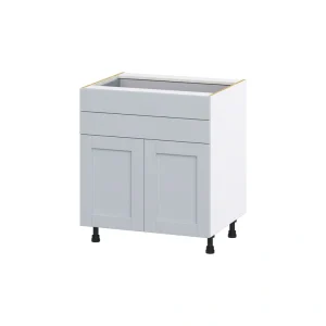 Hugo&Borg Charlesberg 30-in W x 34.5-in H x 24-in D Gray 2-Drawers Base Fully Assembled Cabinet (Flat Panel Shaker Style)