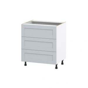 Hugo&Borg Charlesberg 30-in W x 34.5-in H x 24-in D Gray 3-Drawer Base Fully Assembled Cabinet T726921199