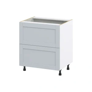 Hugo&Borg Charlesberg 30-in W x 34.5-in H x 25-in D Gray 2-Drawer Base Fully Assembled Cabinet