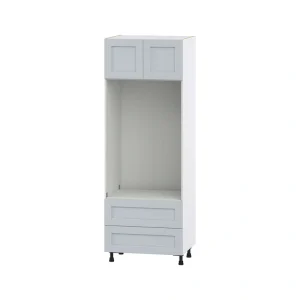 Hugo&Borg Charlesberg 30-in W x 84.5-in H x 24-in D Gray 2-Drawers Microwave Base Fully Assembled Cabinet (Flat Panel Shaker Style) T726919872
