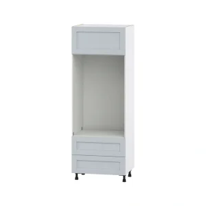 Hugo&Borg Charlesberg 30-in W x 84.5-in H x 24-in D Gray 2-Drawers Microwave Base Fully Assembled Cabinet (Flat Panel Shaker Style) T726921083