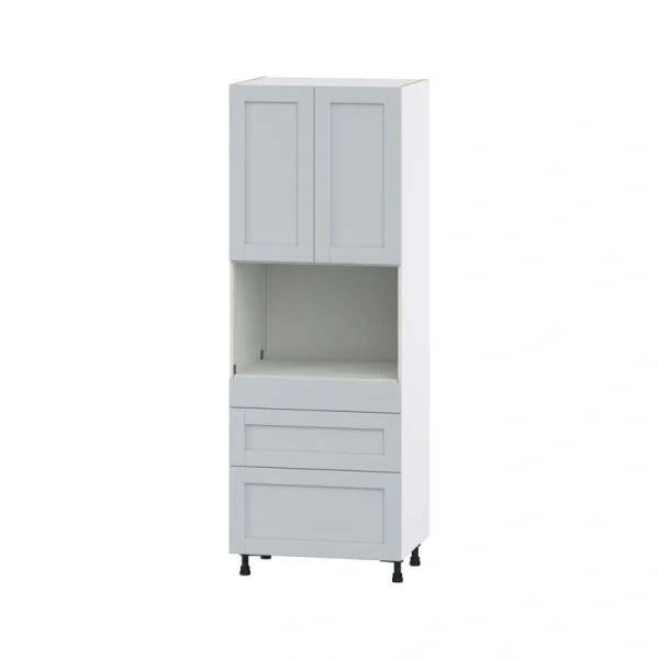 Hugo&Borg Charlesberg 30-in W x 84.5-in H x 24-in D Gray 3-Drawers Pantry Fully Assembled Cabinet (Flat Panel Shaker Style) T726919873