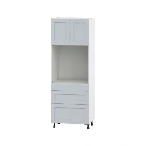 Hugo&Borg Charlesberg 30-in W x 84.5-in H x 24-in D Gray 3-Drawers Single Oven Base Fully Assembled Cabinet (Flat Panel Shaker Style)