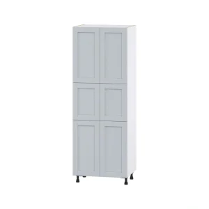 Hugo&Borg Charlesberg 30-in W x 84.5-in H x 24-in D Gray Pantry Fully Assembled Cabinet (Flat Panel Shaker Door Style) T726921081