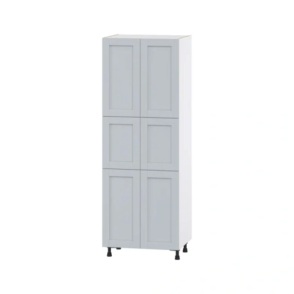 Hugo&Borg Charlesberg 30-in W x 84.5-in H x 24-in D Gray Pantry Fully Assembled Cabinet (Flat Panel Shaker Door Style) T726921081
