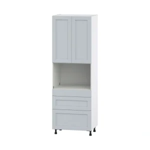 Hugo&Borg Charlesberg 30-in W x 89.5-in H x 24-in D Gray 3-Drawers Pantry Fully Assembled Cabinet (Flat Panel Shaker Style) T726921029