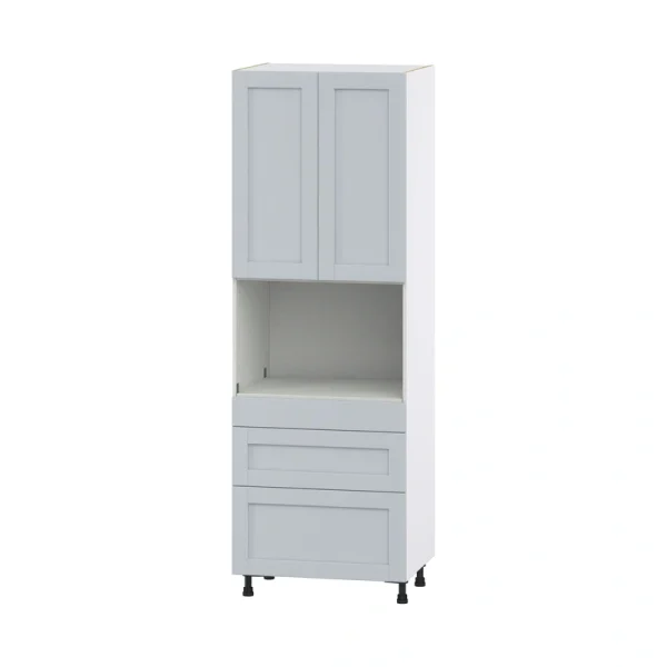Hugo&Borg Charlesberg 30-in W x 89.5-in H x 24-in D Gray 3-Drawers Pantry Fully Assembled Cabinet (Flat Panel Shaker Style) T726921029