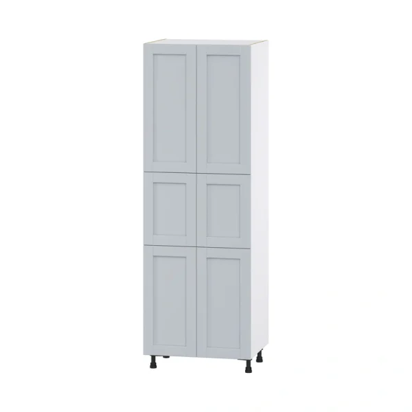 Hugo&Borg Charlesberg 30-in W x 89.5-in H x 24-in D Gray Pantry Fully Assembled Cabinet (Flat Panel Shaker Door Style) T726919878