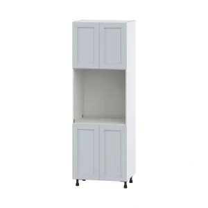 Hugo&Borg Charlesberg 30-in W x 89.5-in H x 24-in D Gray Single Oven Base Fully Assembled Cabinet (Flat Panel Shaker Style)
