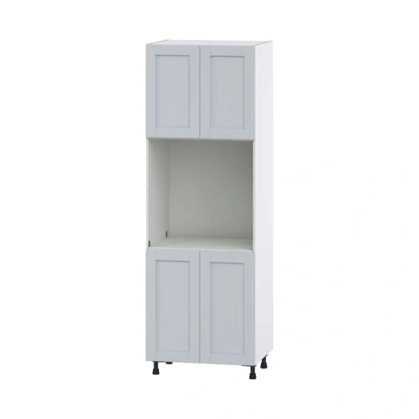 Hugo&Borg Charlesberg 30-in W x 89.5-in H x 24-in D Gray Single Oven Base Fully Assembled Cabinet (Flat Panel Shaker Style)