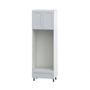 Hugo&Borg Charlesberg 30-in W x 94.5-in H x 24-in D Gray 1-Drawer Single or Double Oven Pantry Fully Assembled Cabinet (Recessed Panel Shaker Style)