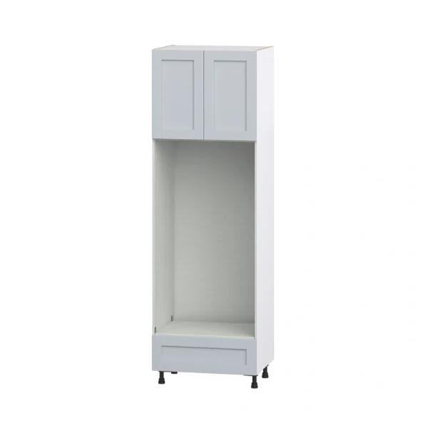 Hugo&Borg Charlesberg 30-in W x 94.5-in H x 24-in D Gray 1-Drawer Single or Double Oven Pantry Fully Assembled Cabinet (Recessed Panel Shaker Style)