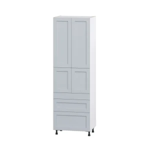 Hugo&Borg Charlesberg 30-in W x 94.5-in H x 24-in D Gray 5-Drawers Pantry Fully Assembled Cabinet (Recessed Panel Shaker Style)
