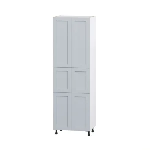 Hugo&Borg Charlesberg 30-in W x 94.5-in H x 24-in D Gray Pantry Fully Assembled Cabinet (Recessed Panel Shaker Door Style) T726920955