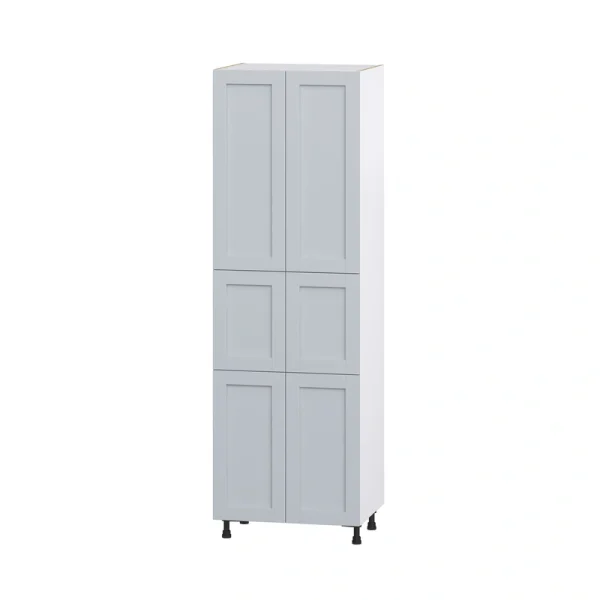 Hugo&Borg Charlesberg 30-in W x 94.5-in H x 24-in D Gray Pantry Fully Assembled Cabinet (Recessed Panel Shaker Door Style) T726920955