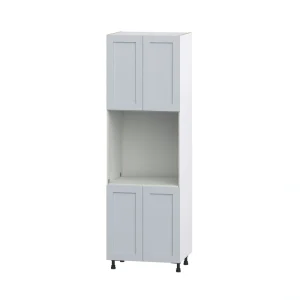 Hugo&Borg Charlesberg 30-in W x 94.5-in H x 24-in D Gray Single Oven Pantry Fully Assembled Cabinet (Recessed Panel Shaker Style)
