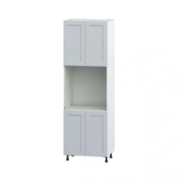 Hugo&Borg Charlesberg 30-in W x 94.5-in H x 24-in D Gray Single Oven Pantry Fully Assembled Cabinet (Recessed Panel Shaker Style)
