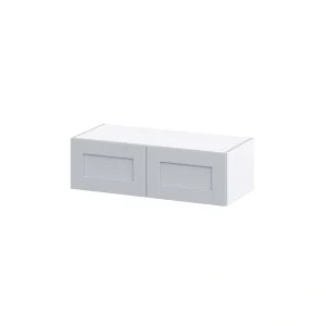 Hugo&Borg Charlesberg 33-in W x 10-in H x 14-in D Gray Wall Fully Assembled Cabinet (Recessed Panel Shaker Door Style) T726920905