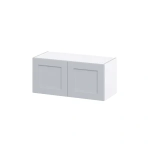 Hugo&Borg Charlesberg 33-in W x 15-in H x 14-in D Gray Wall Fully Assembled Cabinet (Recessed Panel Shaker Door Style) T726920868