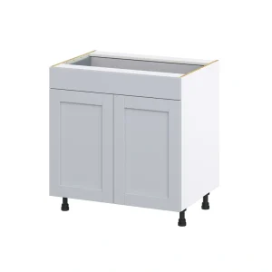 Hugo&Borg Charlesberg 33-in W x 34.5-in H x 24-in D Gray 1-Drawer Base Fully Assembled Cabinet (Recessed Panel Shaker Style)